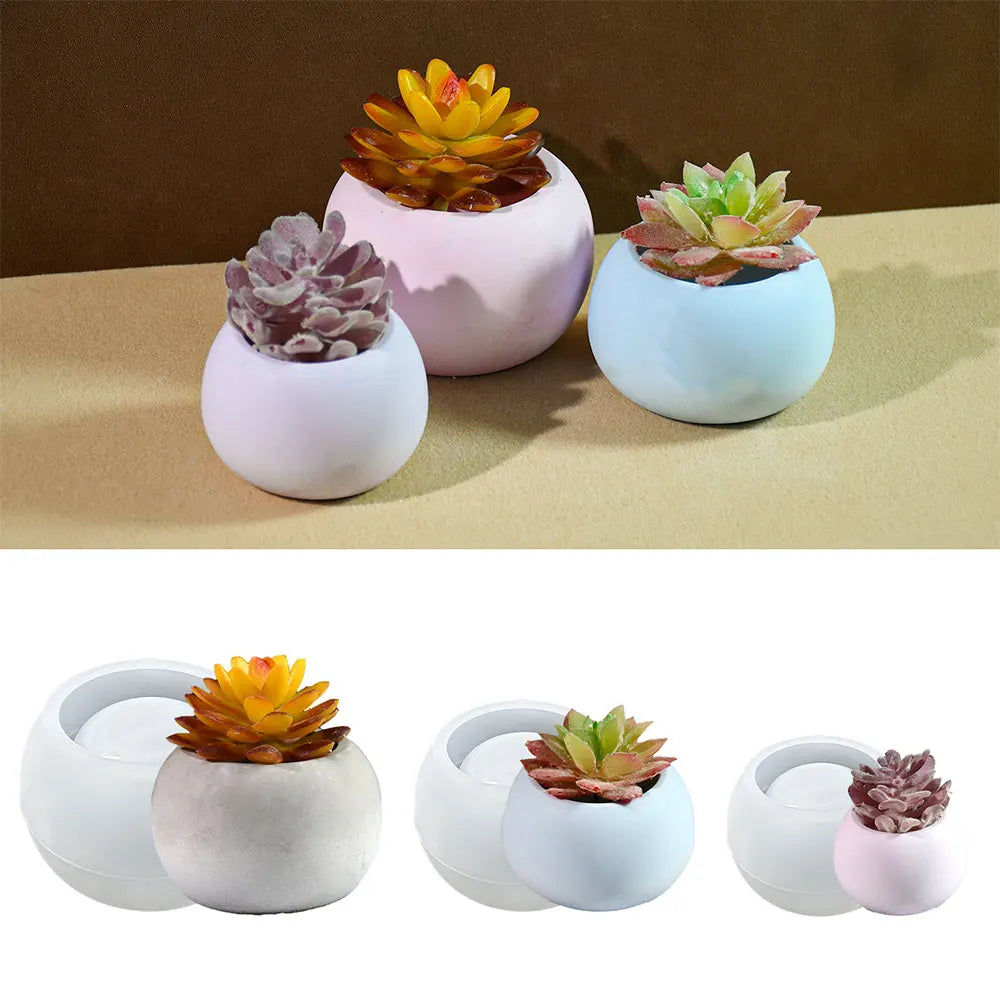 Spherical Silicone Mold – Candle, Planter & Pen Holder DIY