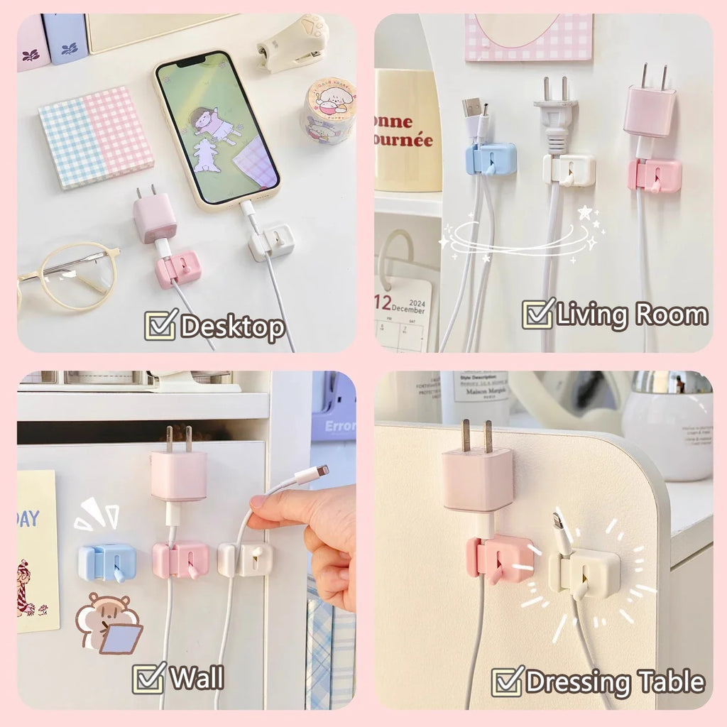 No-Drill Desk Cable Management Clip – Cord Organizer