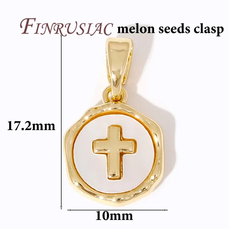18K Gold Plated Jesus Cross Pendant – DIY Jewelry Charm