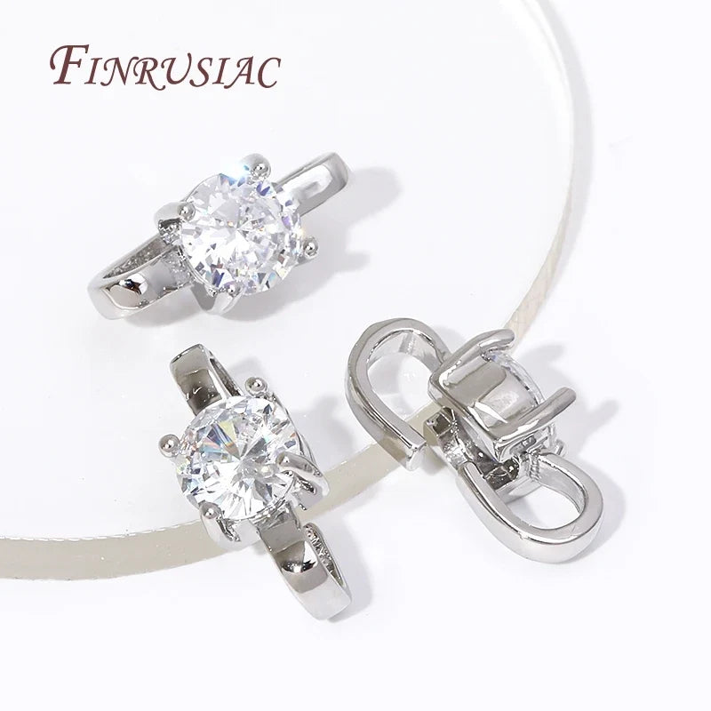 18K Gold Plated Zircon Clasp Connectors – DIY Jewelry Making