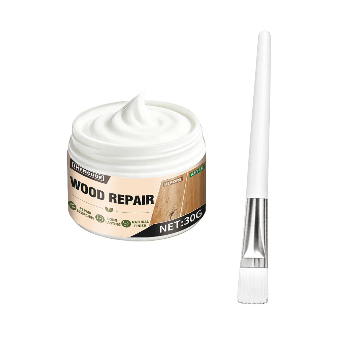 White Wood Repair Putty – Furniture Scratch & Gap Filler