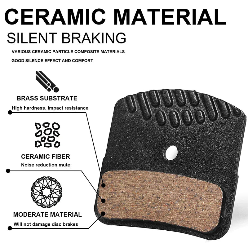 BUCKLOS Ceramic Disc Brake Pads for Shimano MTB & Road Bike
