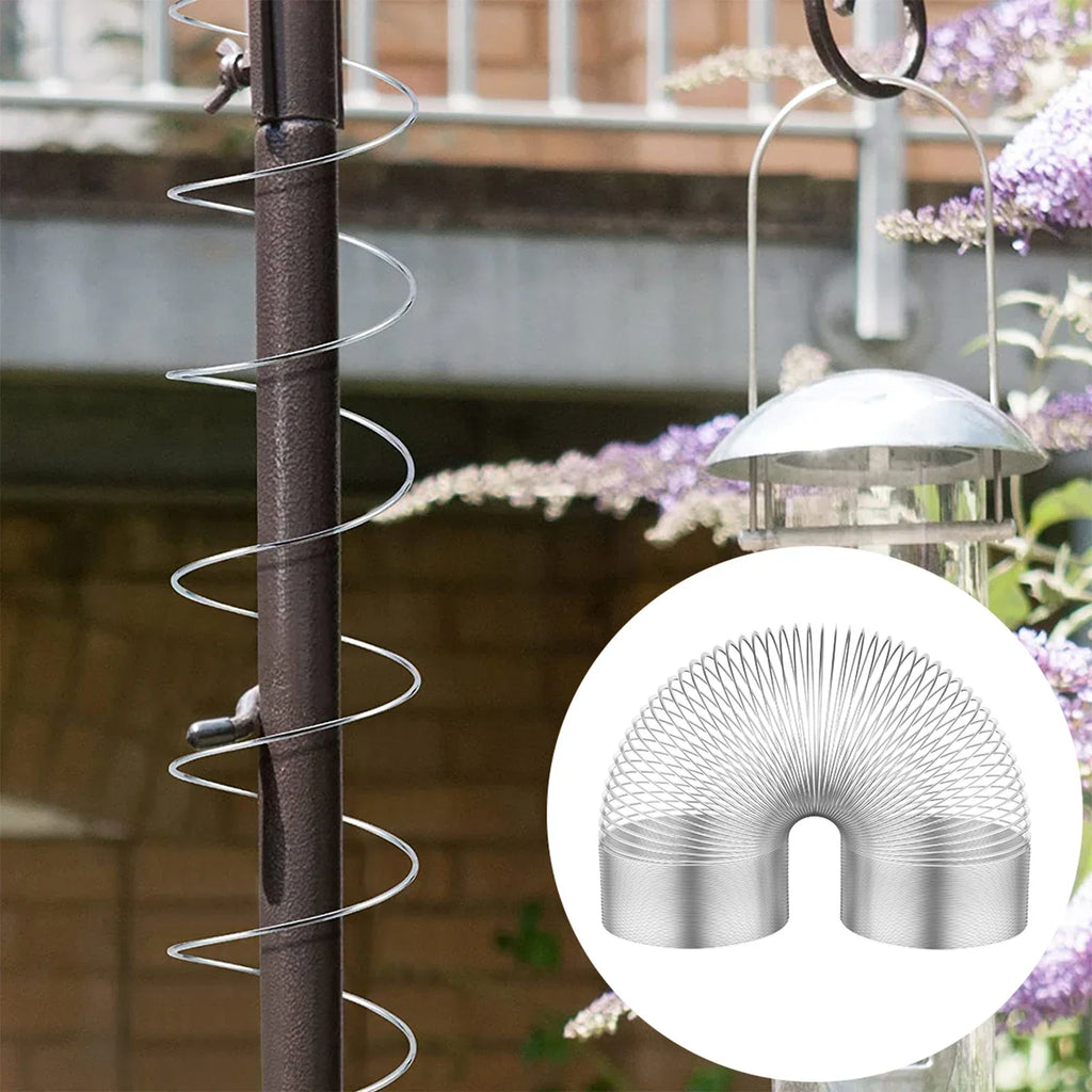 Squirrel Proof Spring Baffle for Bird Feeder – Stainless Steel