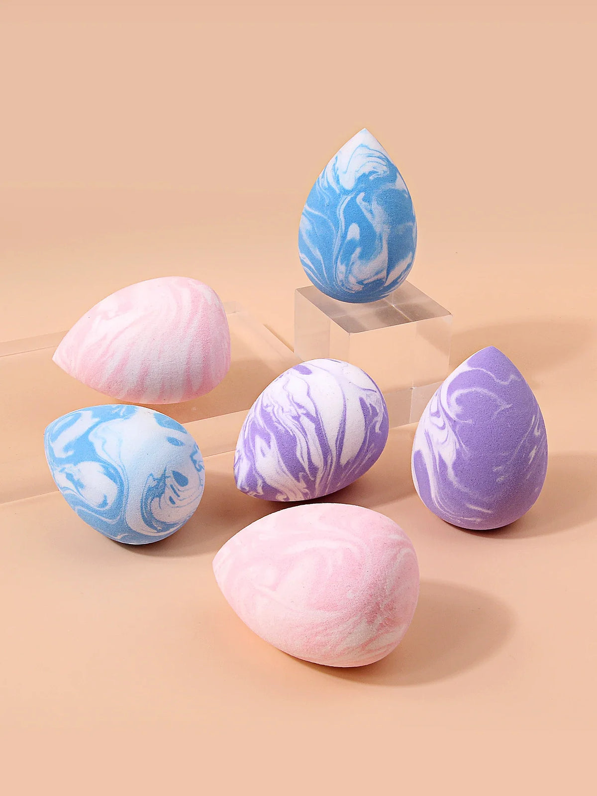 6PCS Latex-Free Makeup Sponges – Wet & Dry Foundation Blending