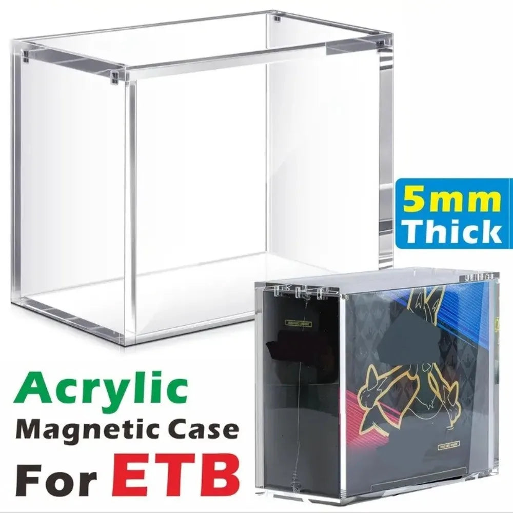 Clear Acrylic ETB Elite Trainer Box Case | Magnetic Closure