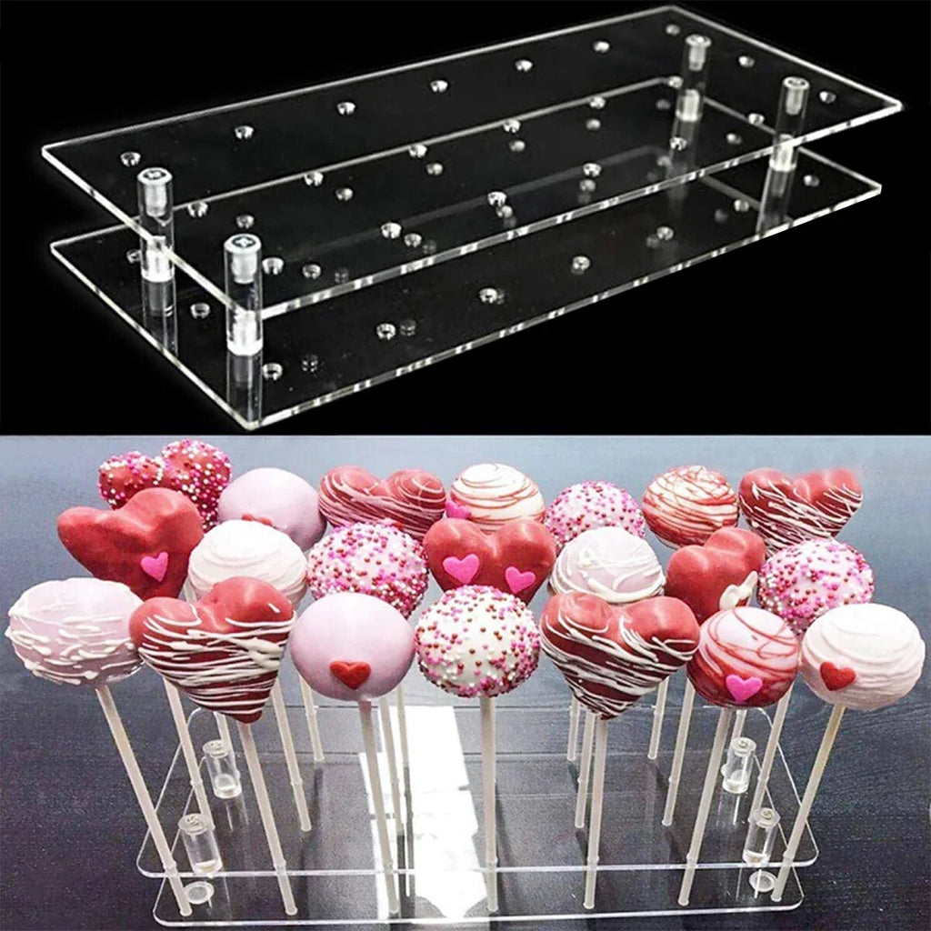 Acrylic Lollipop Stand 20/21-Hole Transparent Candy Display