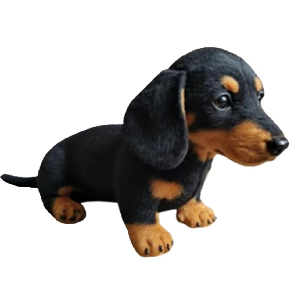 Realistic Dachshund Plush Toy – Soft Stuffed Dog Companion