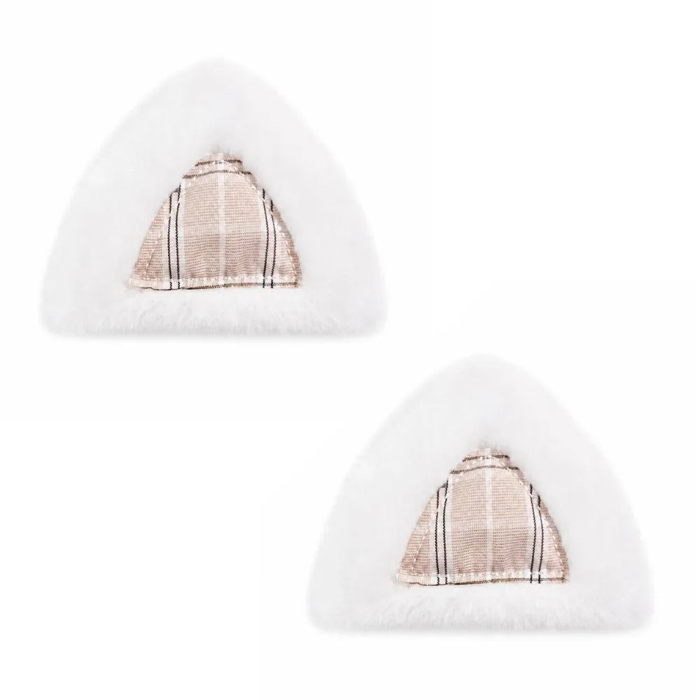2PCS Plush Cat & Rabbit Ear DIY Patches for Hats & Headbands