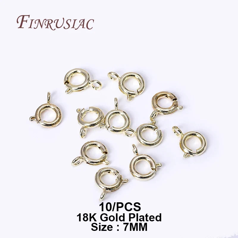 14K/18K Gold Plated Crimp Beads & Clasp Connectors | DIY Jewelry