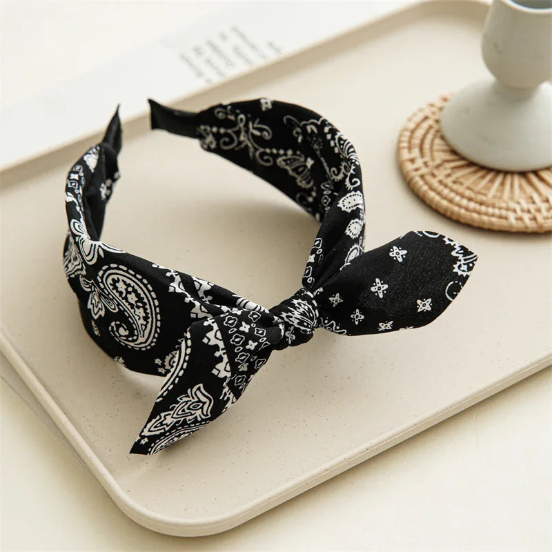 Paisley Knotted Turban Headband – Boho Hair Wrap for Women