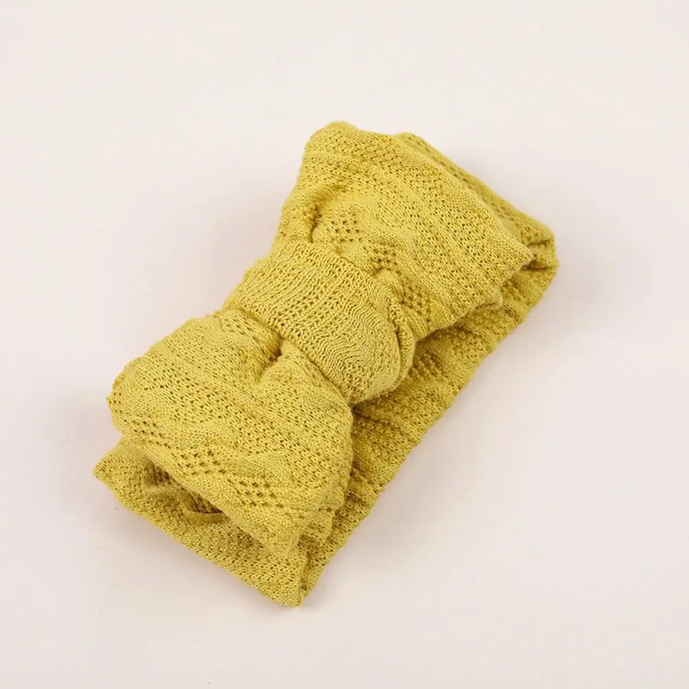Baby Wide Jacquard Knit Headband – Warm Elastic Winter Wrap
