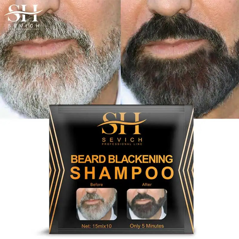 Sevich Black Beard Dye Shampoo | 5-Minute Men's Color