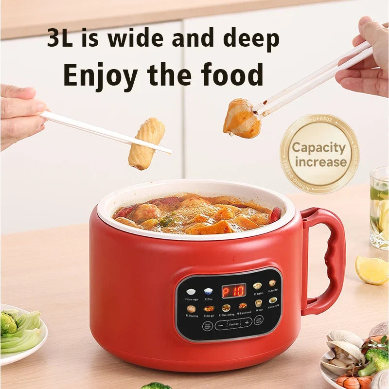 DUTRIEUX 3L Electric Rice Cooker – Timer & 24H Keep Warm