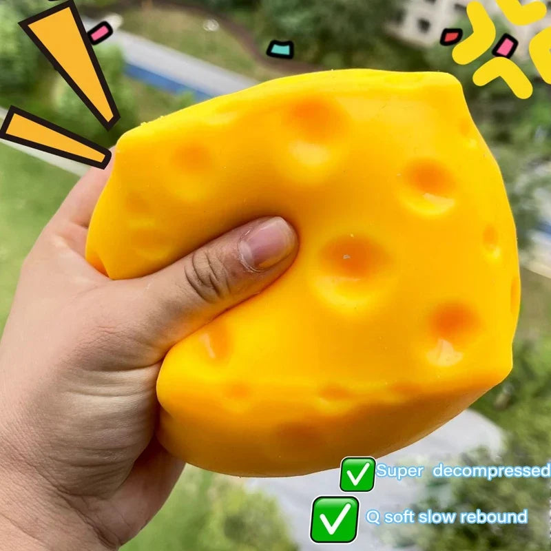 Cheese Slow Rebound Squeeze Toy – Squishy Desk Fidget Ornament