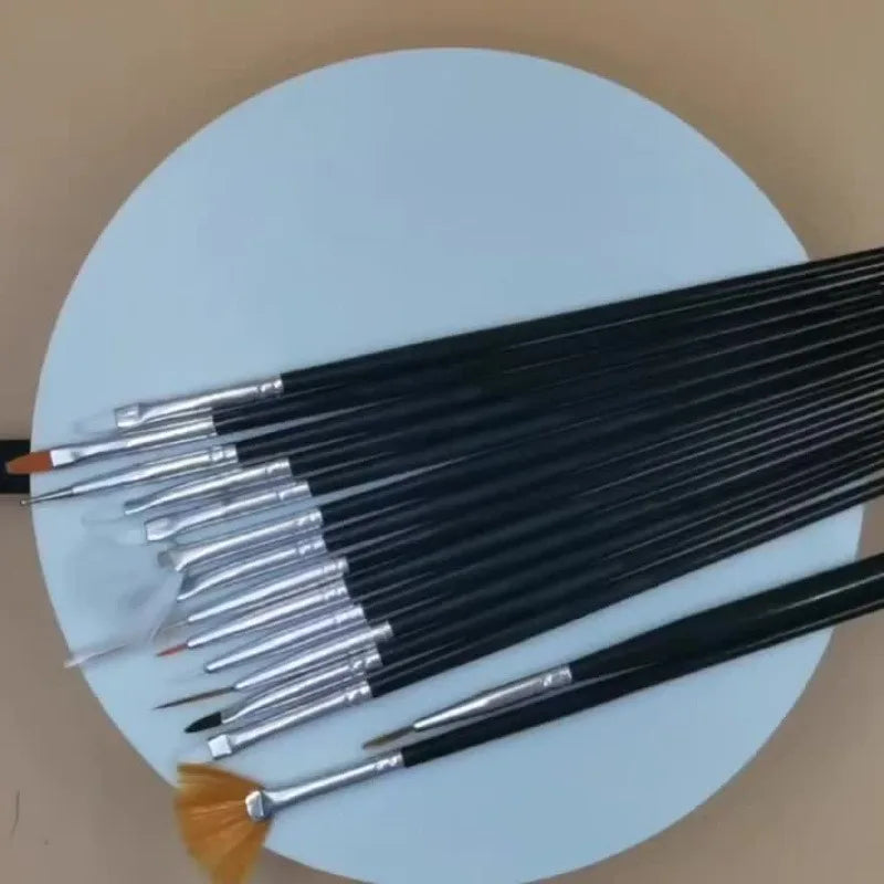 15pc Fine Detail Paint Brush Set – Acrylic, Oil & Watercolor