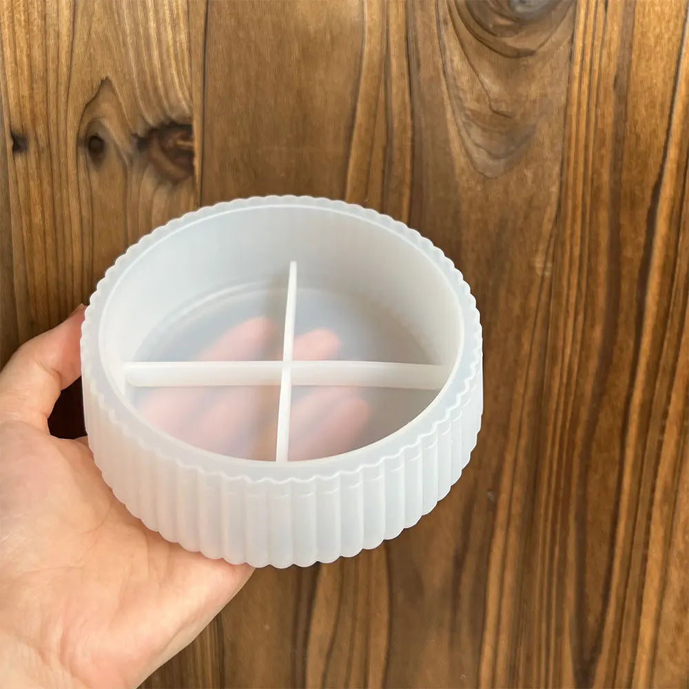 Striped Silicone Mold – Concrete Bowl, Candle & Flowerpot DIY