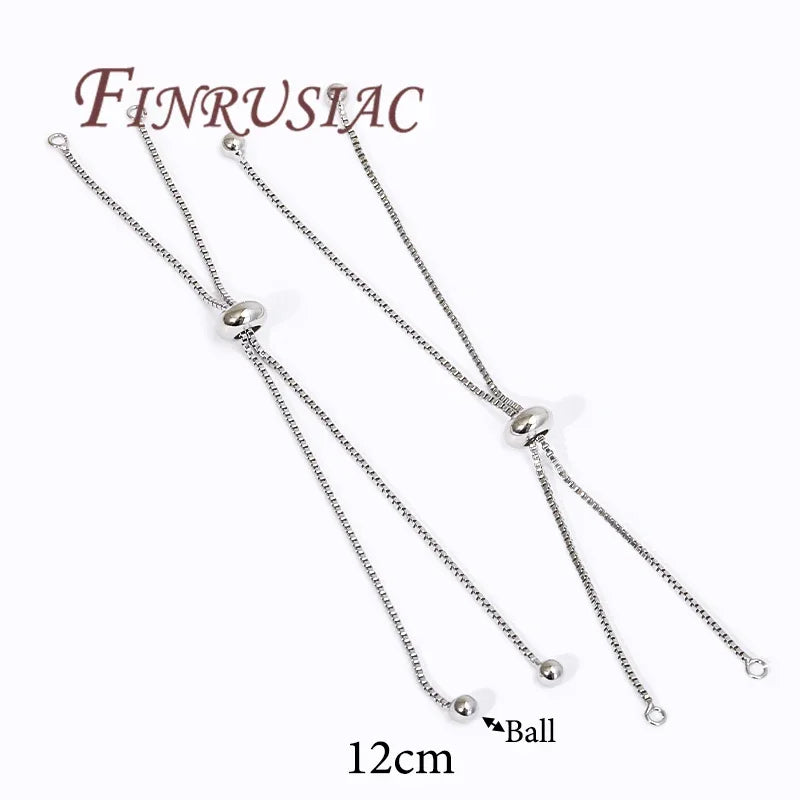 18K Gold Plated Box Chain Bracelet DIY Jewelry Making Component