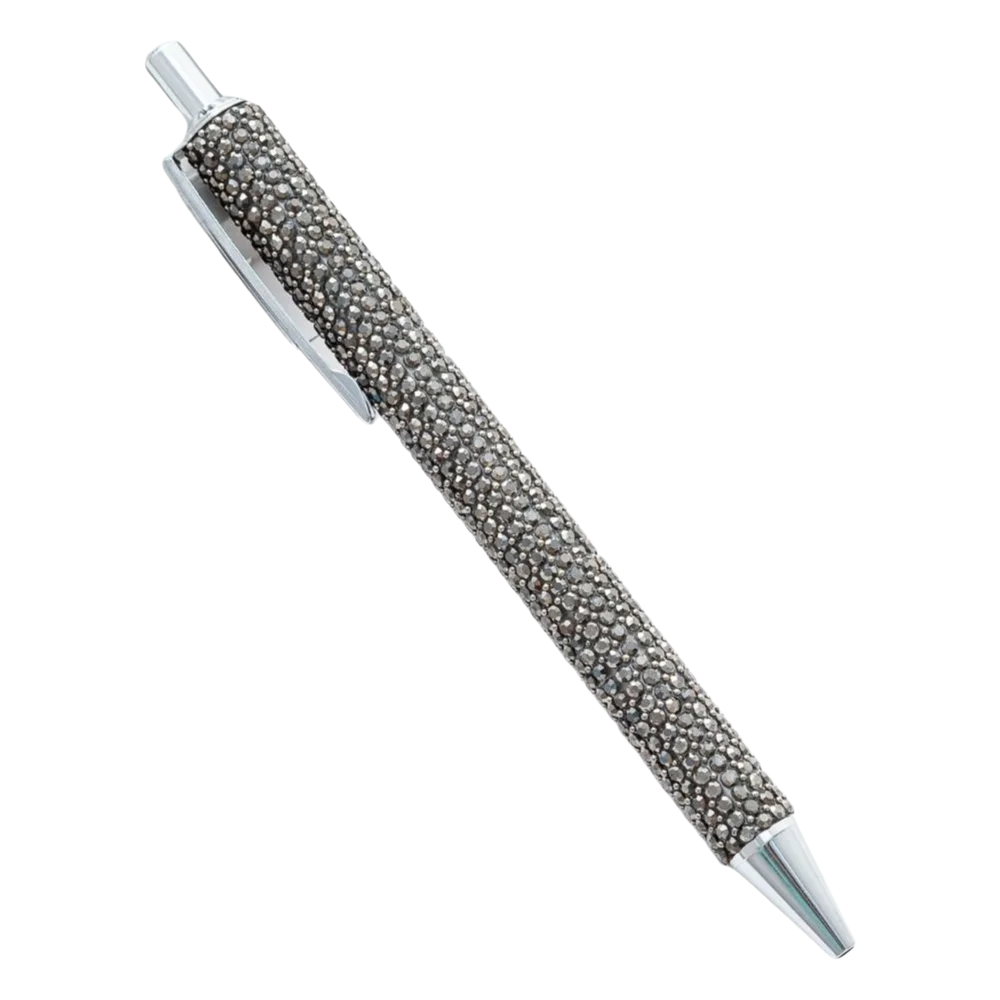 Metal Rhinestone Ballpoint Pen – Retractable Crystal Bling