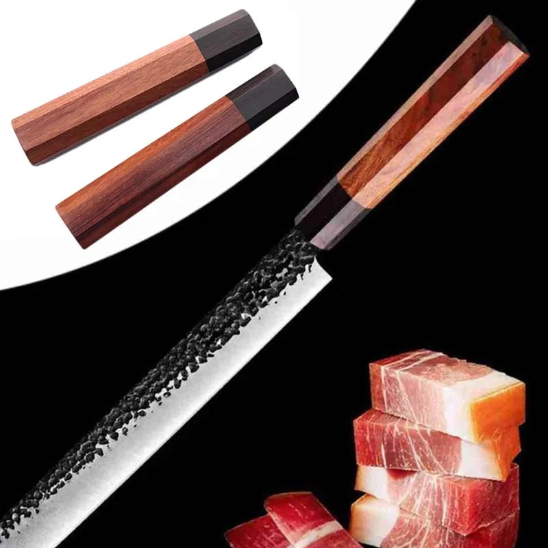 Octagonal Redwood Knife Handle 135mm | Wood Kitchen Grip