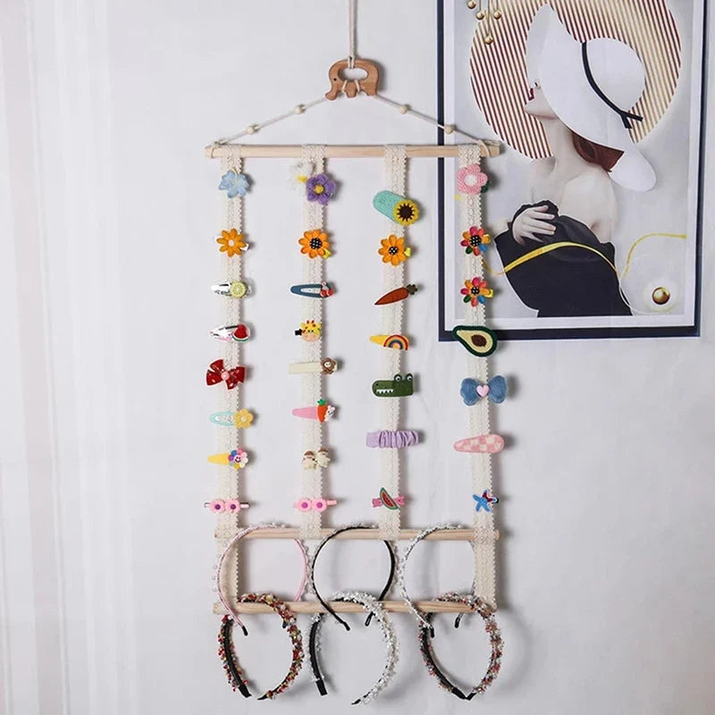 Wall-Mounted Hair Accessories Storage Rack – Clips & Headbands