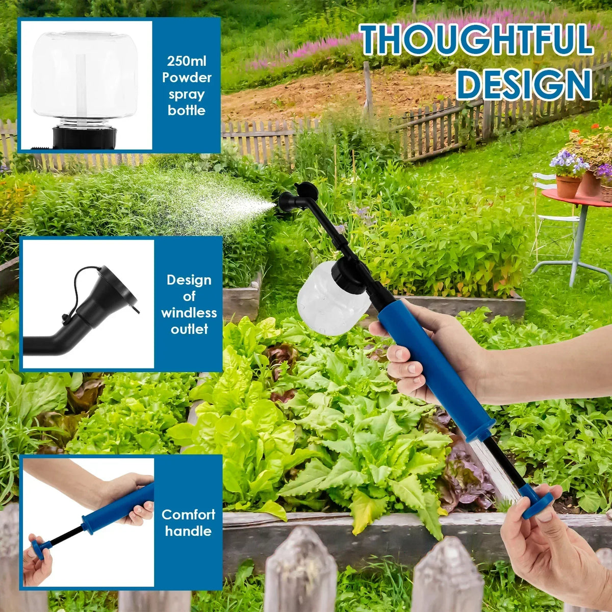 Handheld Powder Duster Sprayer – 250ml Garden Pollinator Tool
