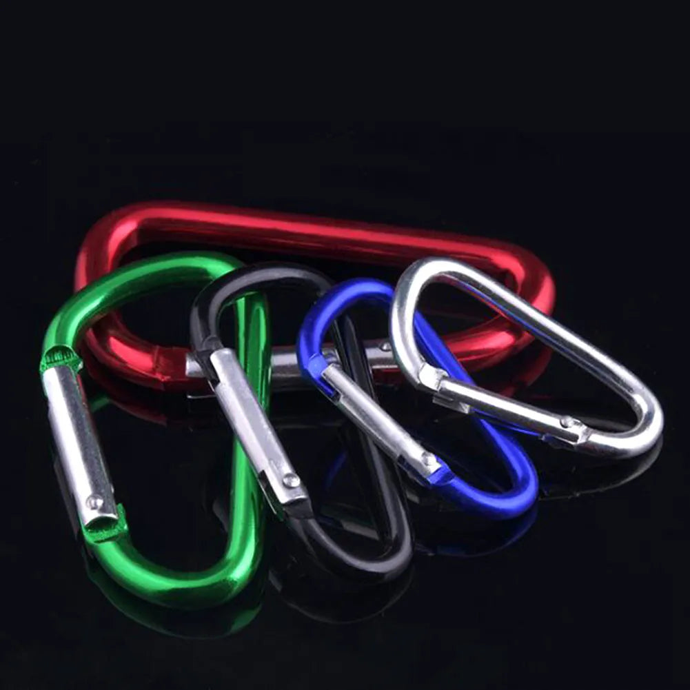 10-Pack Aluminum Carabiner Clips – Camping & Outdoor Snap Hooks