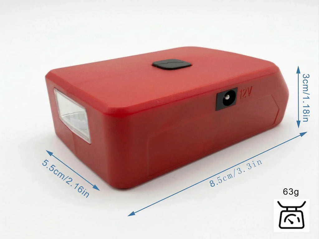 LED Work Light Adapter for Power X Change 18V Battery | USB & 12V