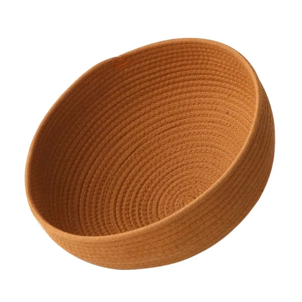 Washable Cotton Rope Round Cat Bed with Climbing Frame