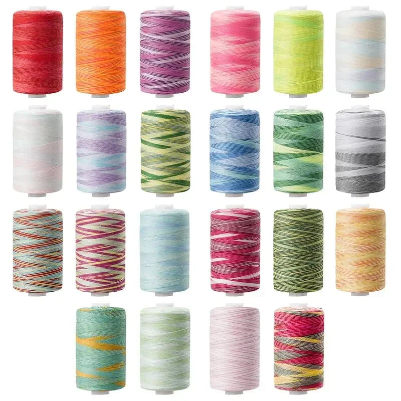 40S/2 Rainbow Variegated Embroidery Thread | Multicolor Gradient