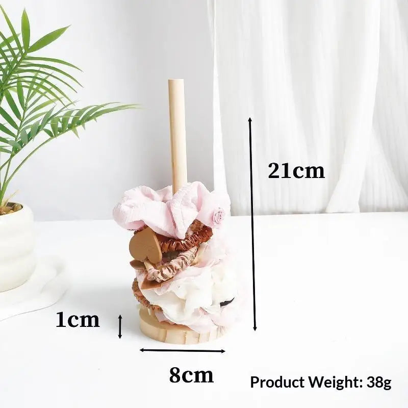 Solid Wood Hair Scrunchie Holder & Organizer – Vanity Storage