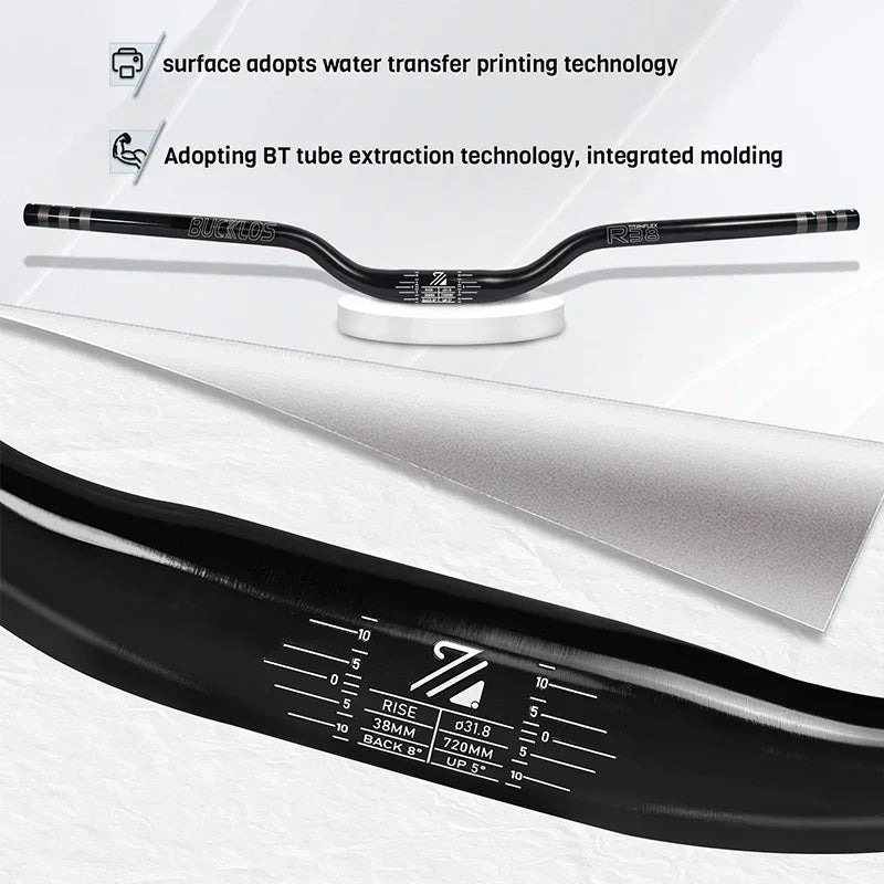 BUCKLOS MTB Riser Handlebar 7075 Aluminum 720mm/800mm