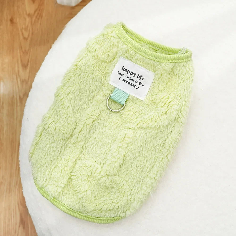 Warm Fleece Jacket Vest for Small Dogs & Cats – Winter Coat