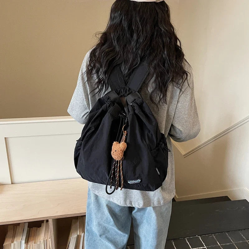 Large Capacity Drawstring Backpack – Travel, School & Hiking Bag