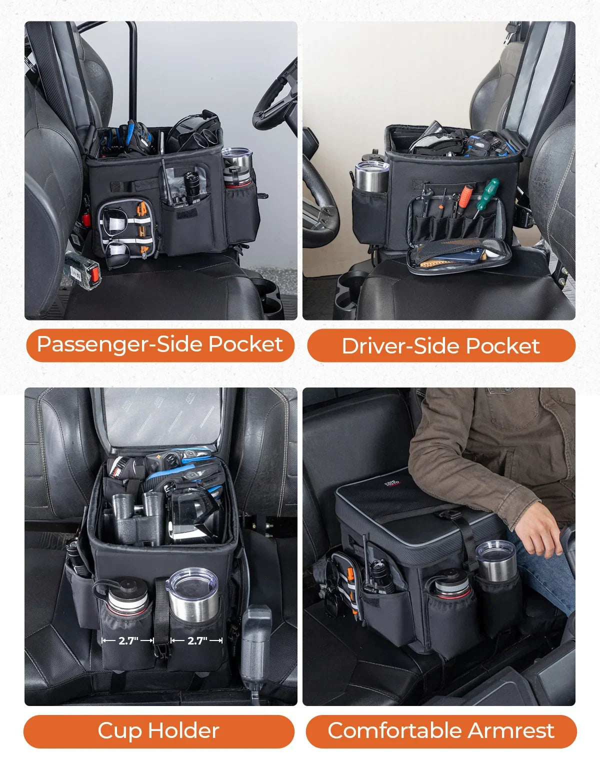 KEMIMOTO 18L UTV Center Seat Storage Box – Water Resistant