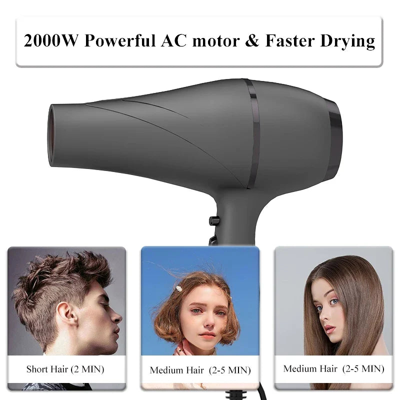 Professional Salon Hair Dryer 2200W Far-Infrared Anion Low Noise