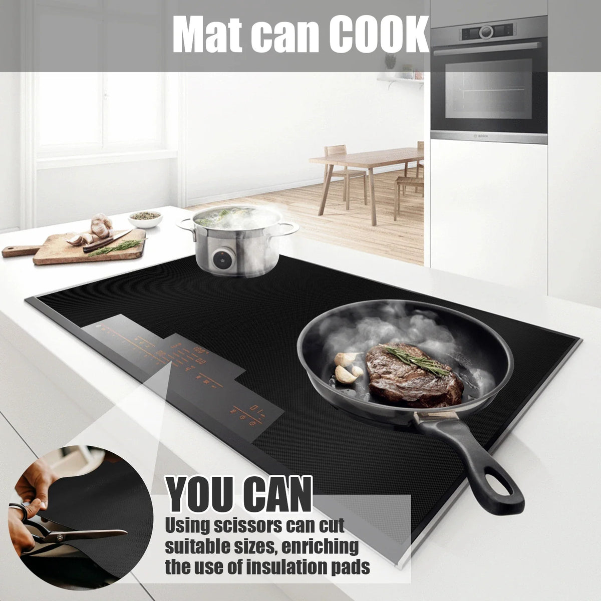 Silicone Induction Cooktop Cover Mat – Non-Stick Stove Protector
