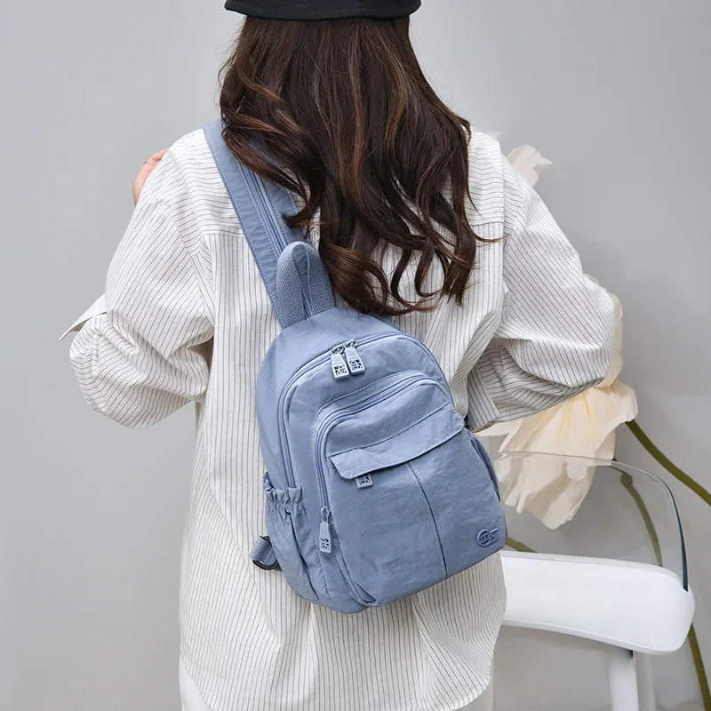 Women's Convertible Backpack Shoulder Bag – Lightweight Oxford