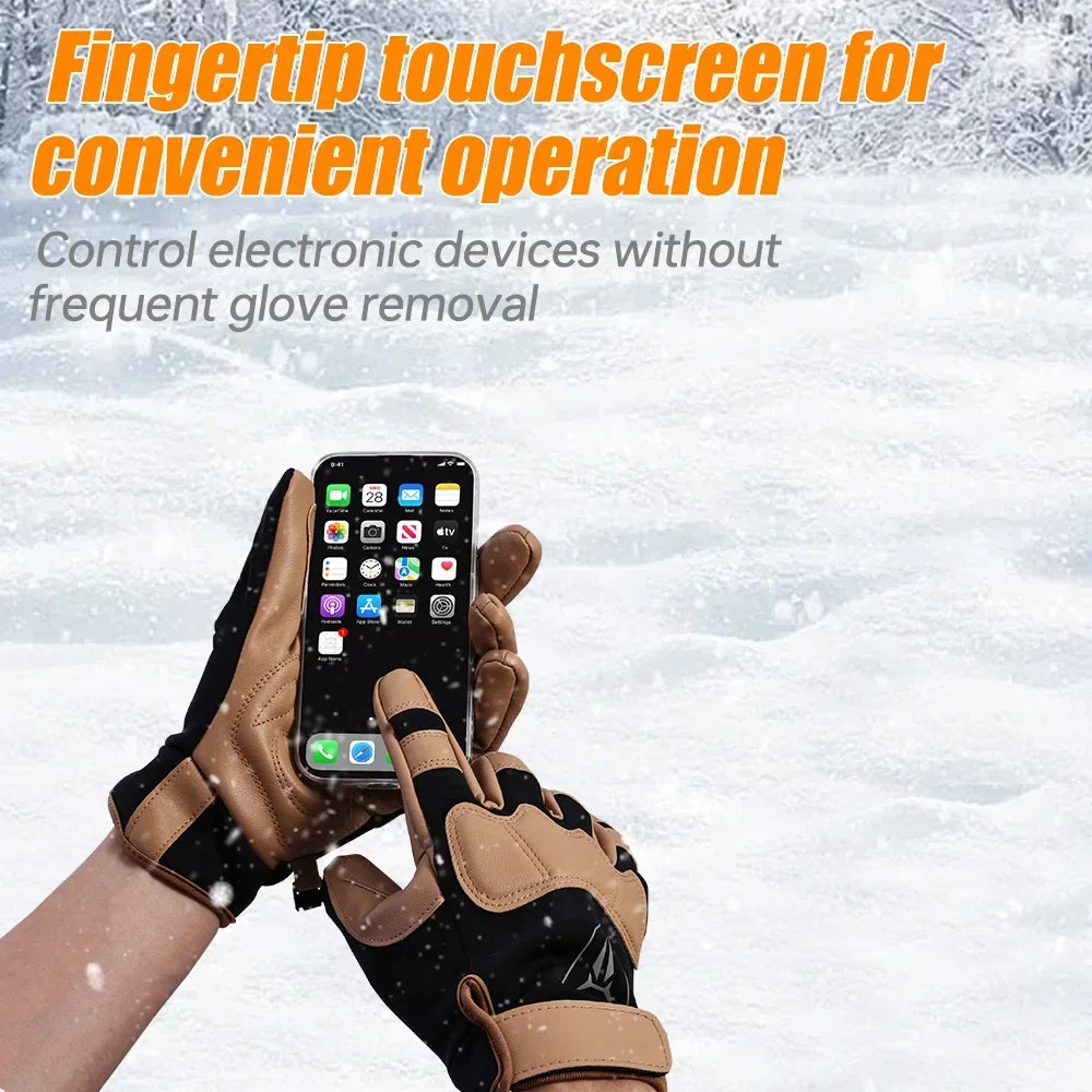 Winter Cycling Gloves – Thermal Windproof Touchscreen Full Finger