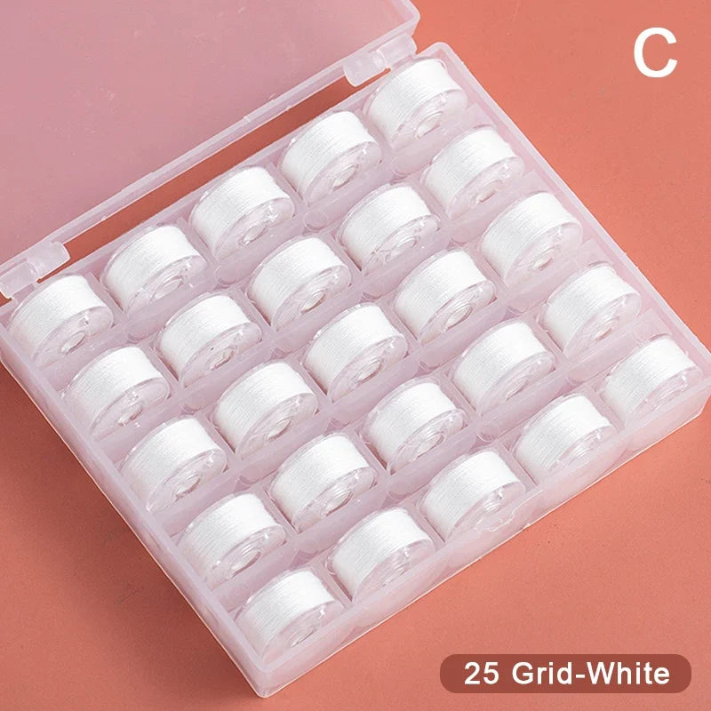 Multicolor Sewing Bobbins Box Set 25 or 36 Pcs with Case