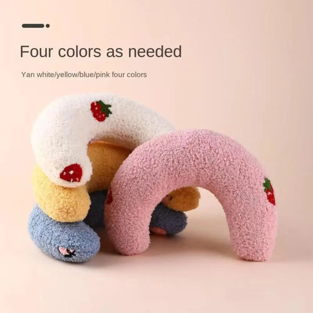U-Shaped Plush Pet Pillow – Soft Sleeping Mat for Cats & Dogs