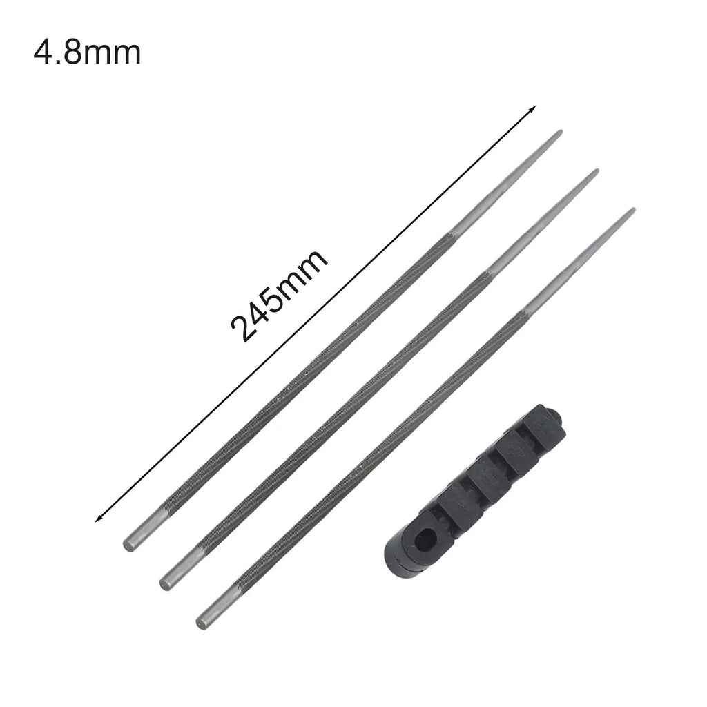 Chainsaw File Sharpener Set 4/4.8/5.5mm – High Carbon Steel