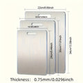 3-Piece Stainless Steel Cutting Board Set – BPA Free & Rustproof