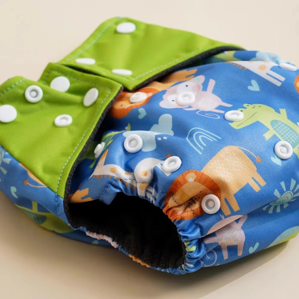 Reusable Bamboo Charcoal Pocket Cloth Diapers | Fits 3–15kg