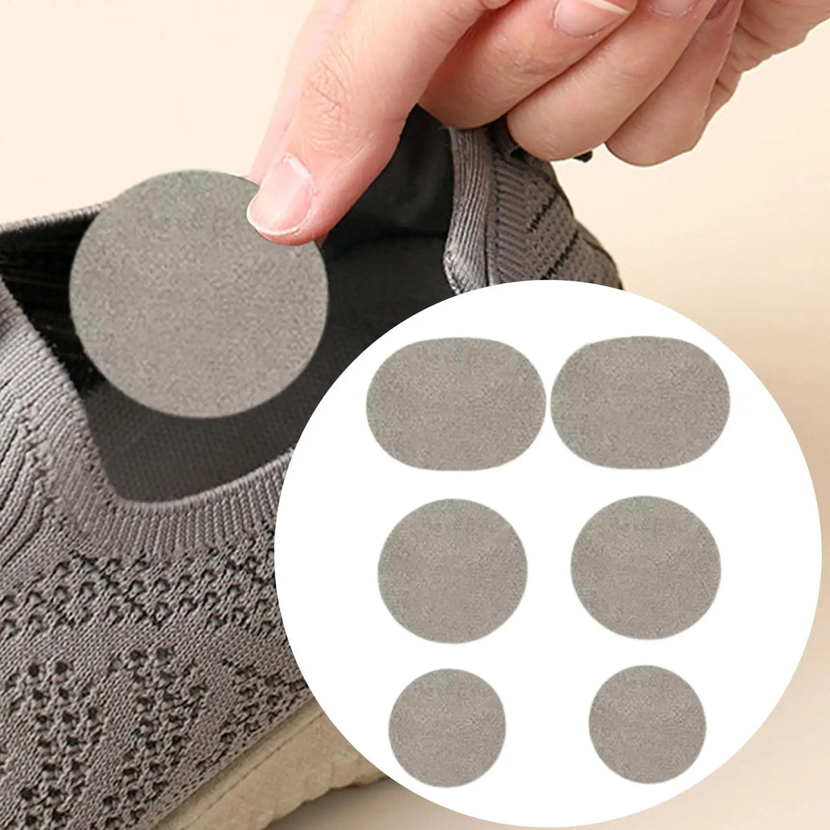 6-Pack Self-Adhesive Shoe Repair Patches – Heel & Toe Fix