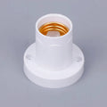 White E27 Lamp Holder Flat Screw LED Bulb Base 10A 230V