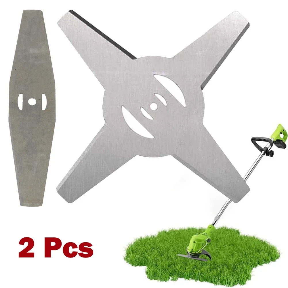 Metal Grass Trimmer Saw Blades 2-Pack | Lawn Mower Replacement