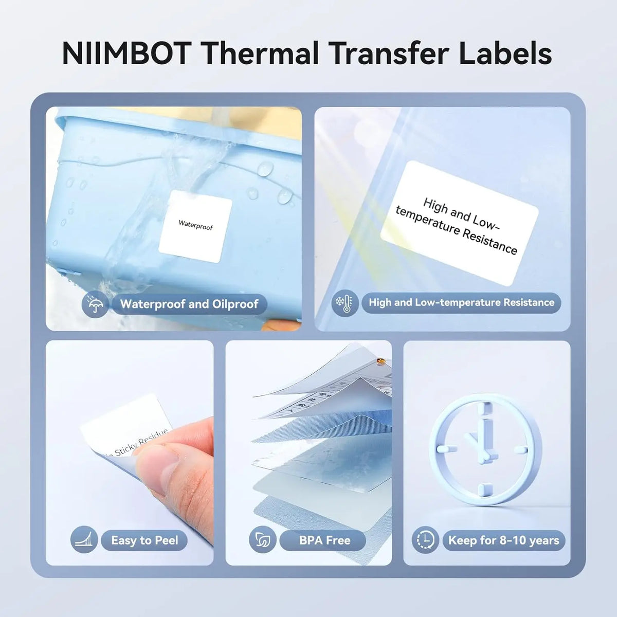Niimbot M2/M3/B32/Z401 Waterproof Cable Wire Label Stickers