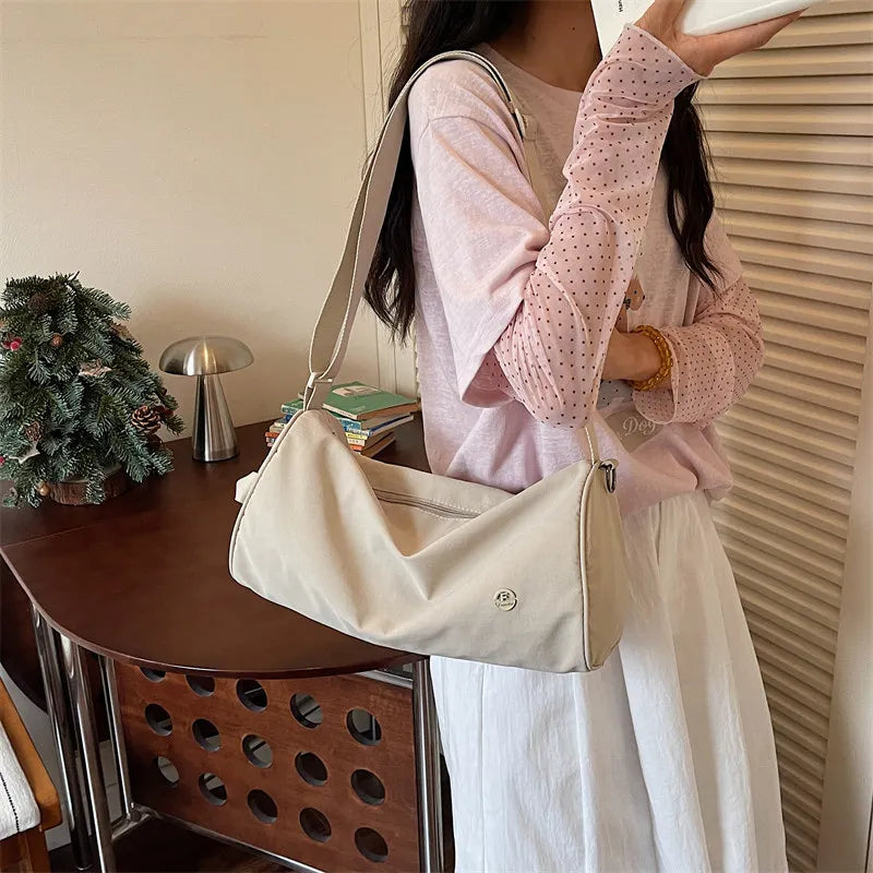 Korean Style Large-Capacity Canvas Crossbody Shoulder Bag