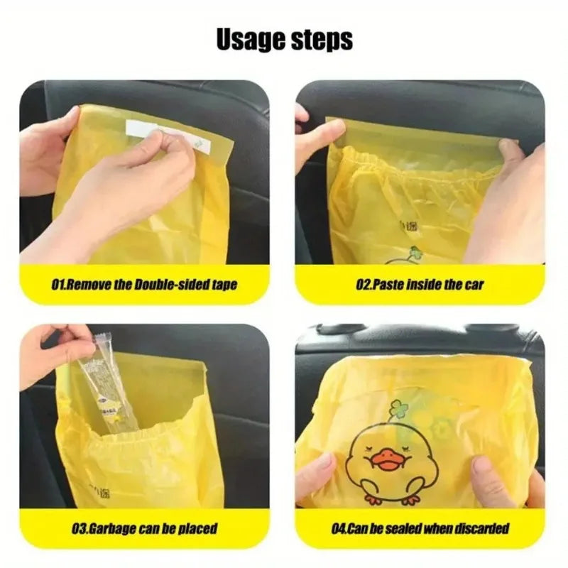 Disposable Adhesive Car Garbage Bags, 15 Pack – Hanging
