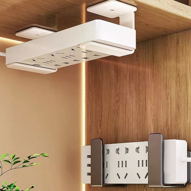 No-Drill Wall Mount Router Holder – Modem & Set-Top Box Rack